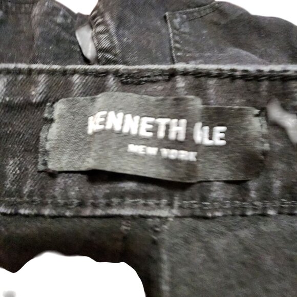 Kenneth Cole Mens Slim Fit Black Denim Jeans 32x30 - Picture 3 of 5